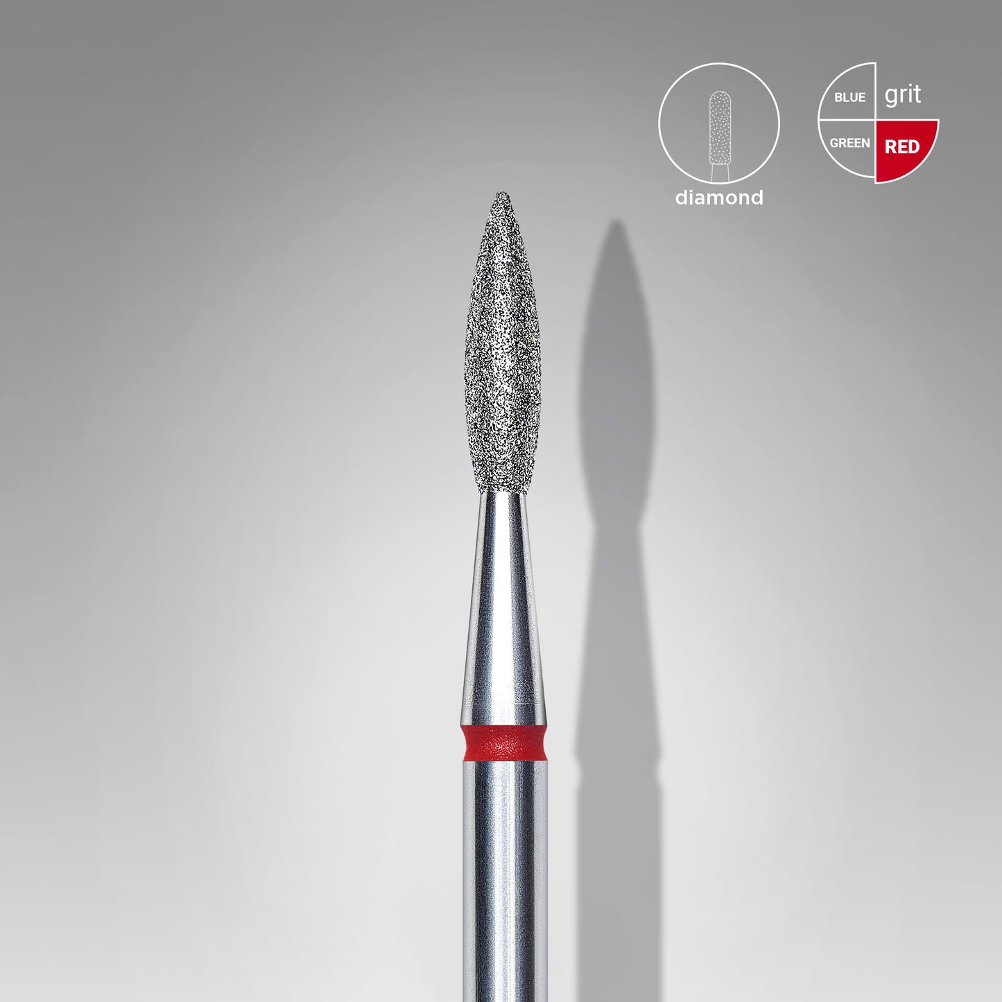 Fraise diamant STALEKS PRO EXPERT flamme pointue rouge 2,1 mm FA11R021/8