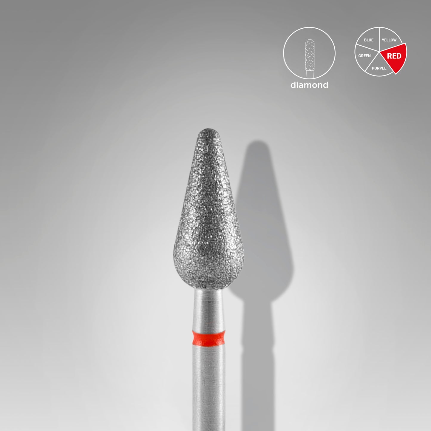 Fraise Diamantée STALEKS PRO EXPERT Poire Arrondie Rouge 5 mm FA101R050/12