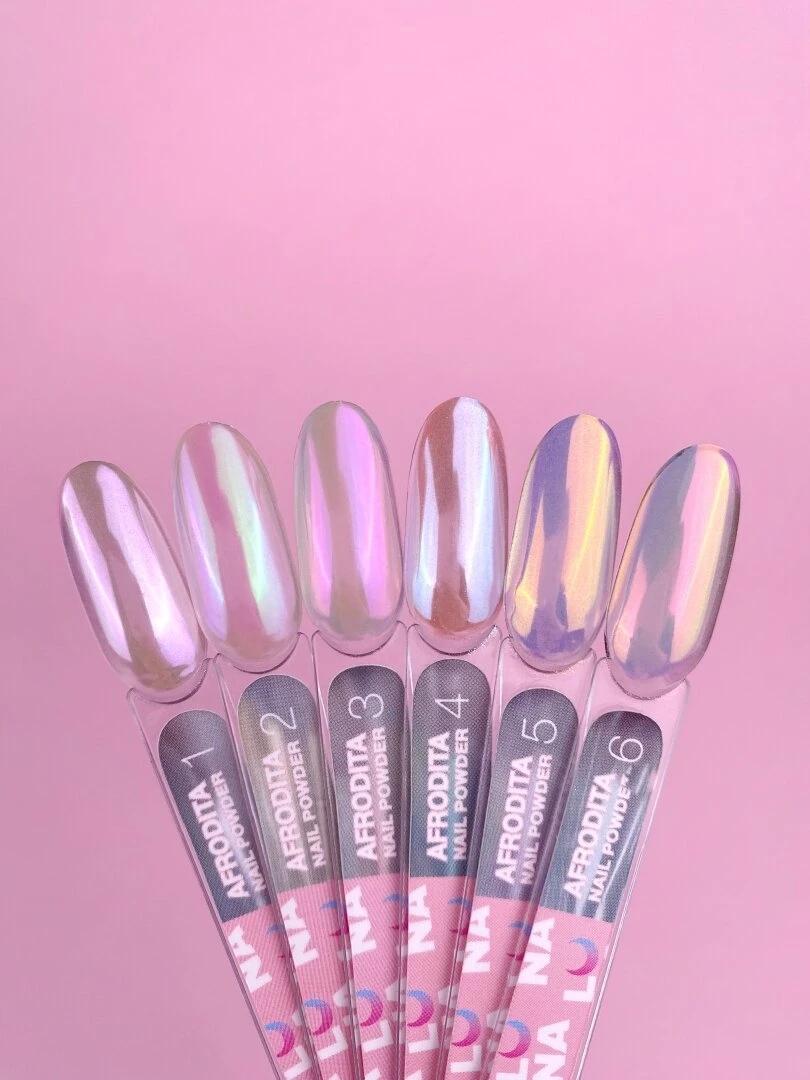 Kit de poudres effet miroir pour ongles LUNAmoon Afrodita – 6 pièces