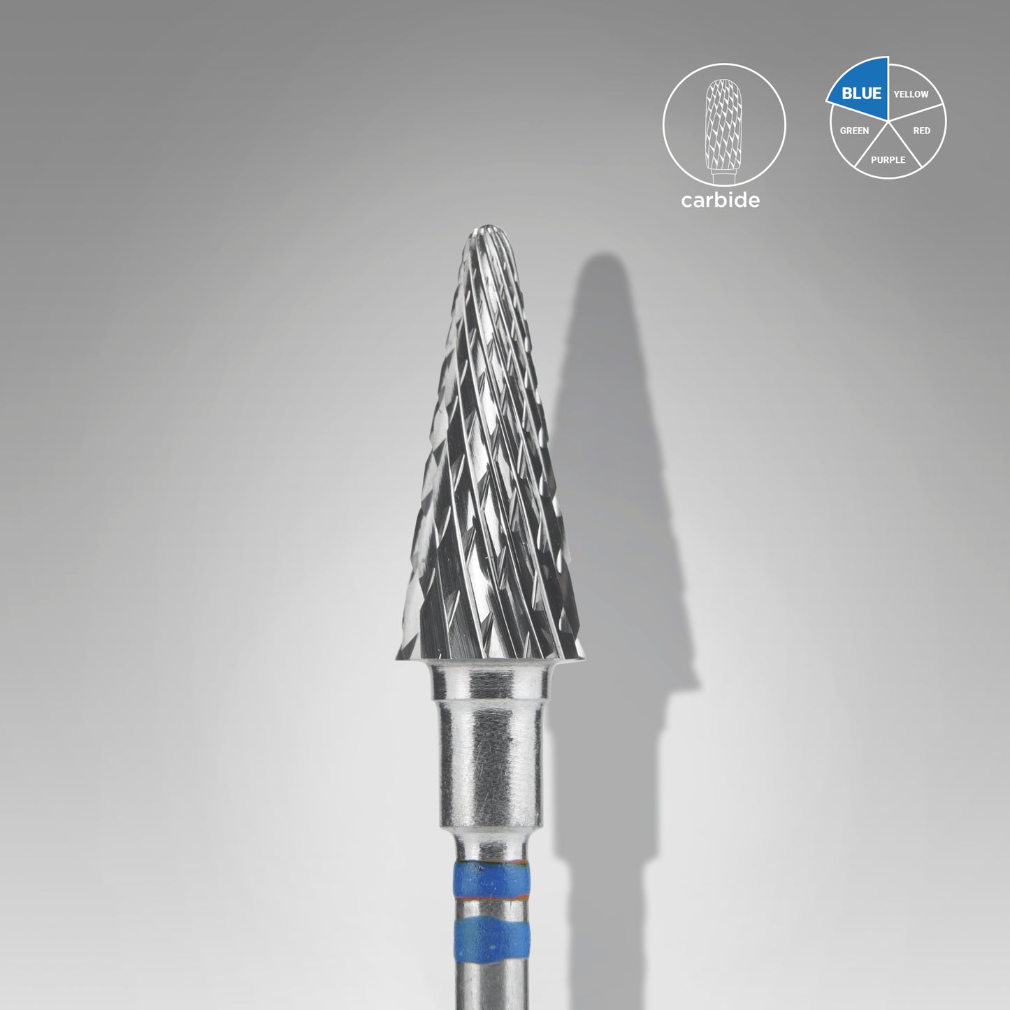 Fraise carbure STALEKS PRO EXPERT cône 6 mm bleue FT71B060/14