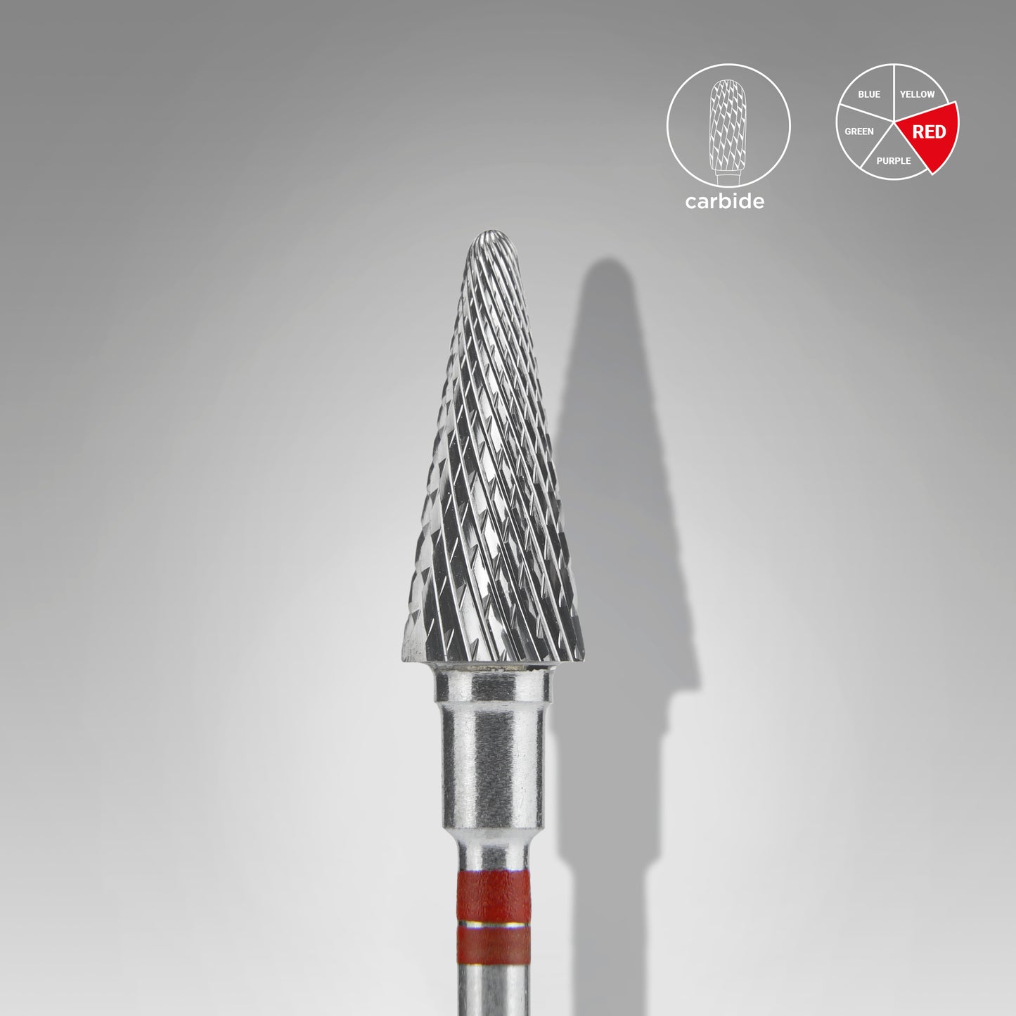 Fraise carbure STALEKS PRO EXPERT cône 6 x 14 mm rouge gaucher FT73R060/14