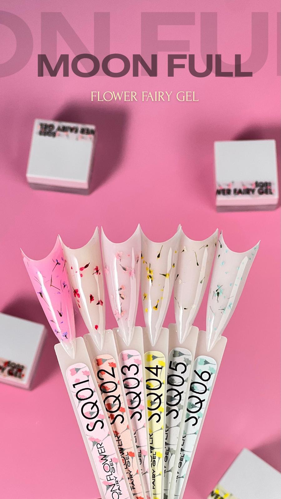Moon Full Flower Fairy Gel SQ02 Gel Décoratif aux Fleurs Séchées 5 ml