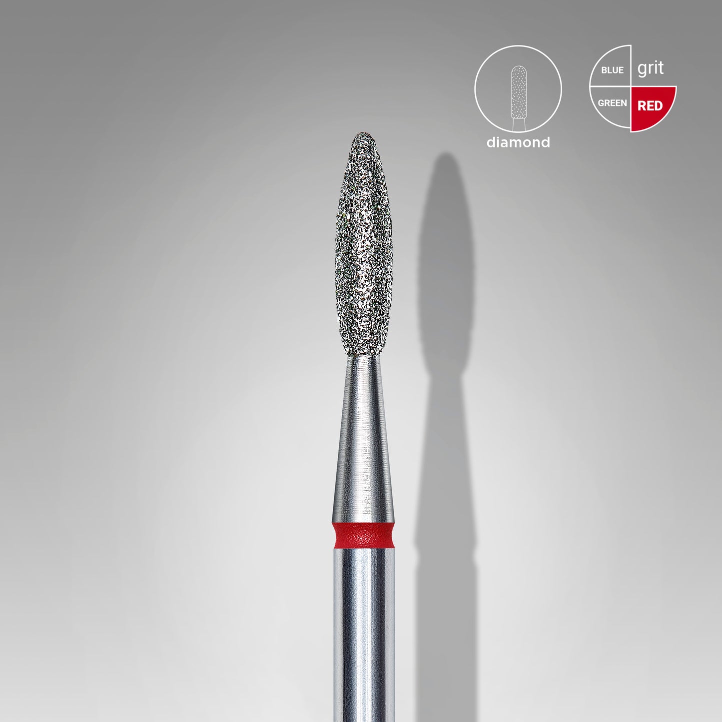 Fraise diamant STALEKS PRO EXPERT flamme rouge 2,1 mm FA10R021/8