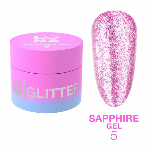 LUNAmoon Sapphire Gel №5 Gel-Pâte Pailleté 5 ml