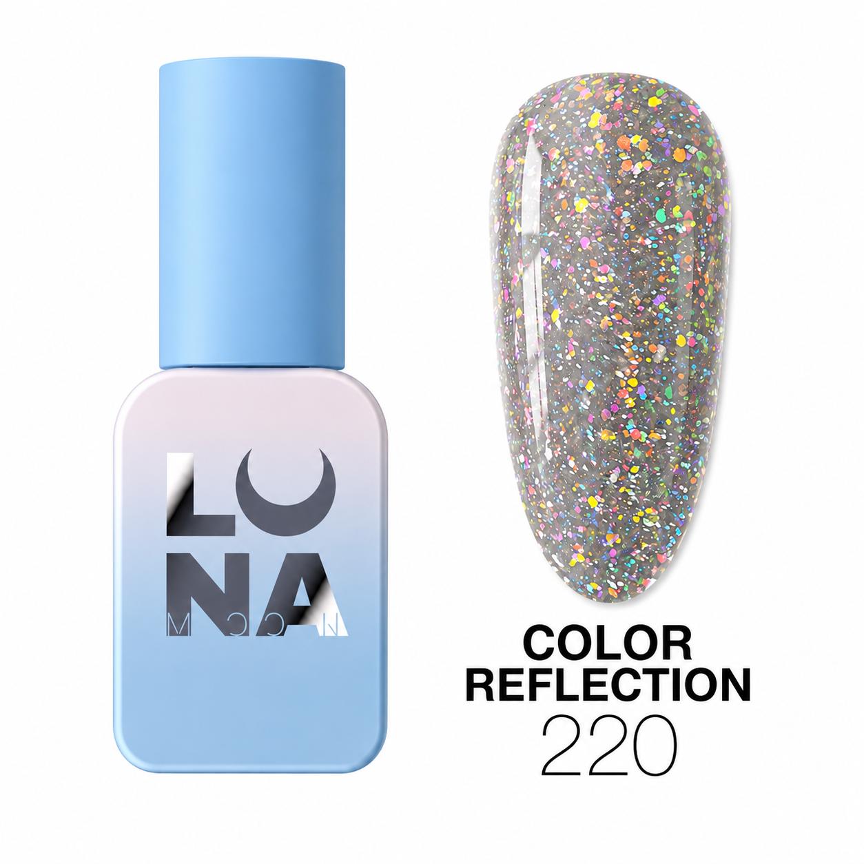 Vernis semi-permanent LUNAmoon  réfléchissant color 220 TPO FREE