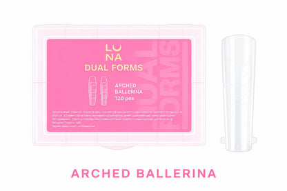 LUNAmoon Upper Nail Forms Arched Ballerina 120 pcs