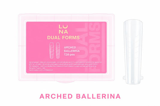 LUNAmoon Upper Nail Forms Arched Ballerina 120 pcs