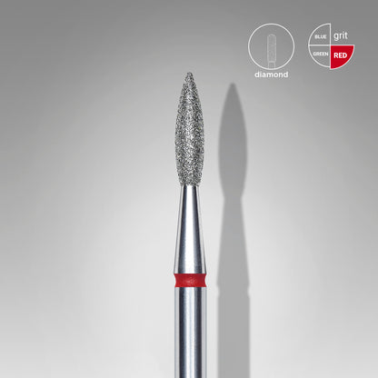 Fraise diamant STALEKS PRO EXPERT flamme pointue rouge 2,1 mm FA11R021/8