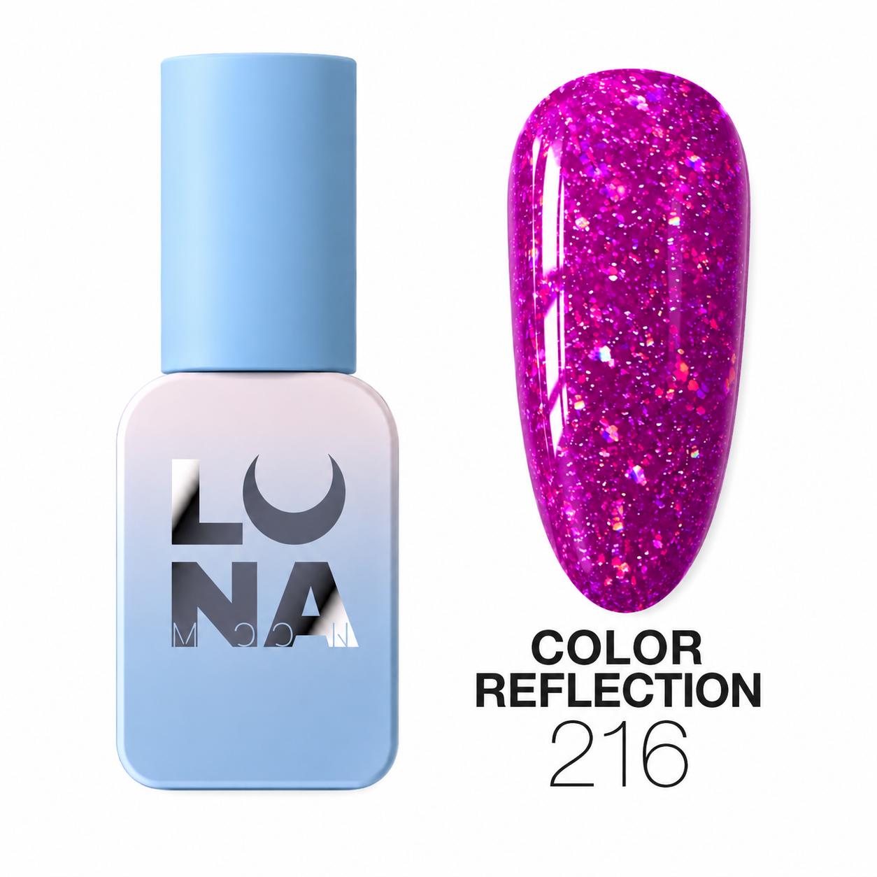 Vernis semi-permanent LUNAmoon réfléchissant color 216 TPO FREE