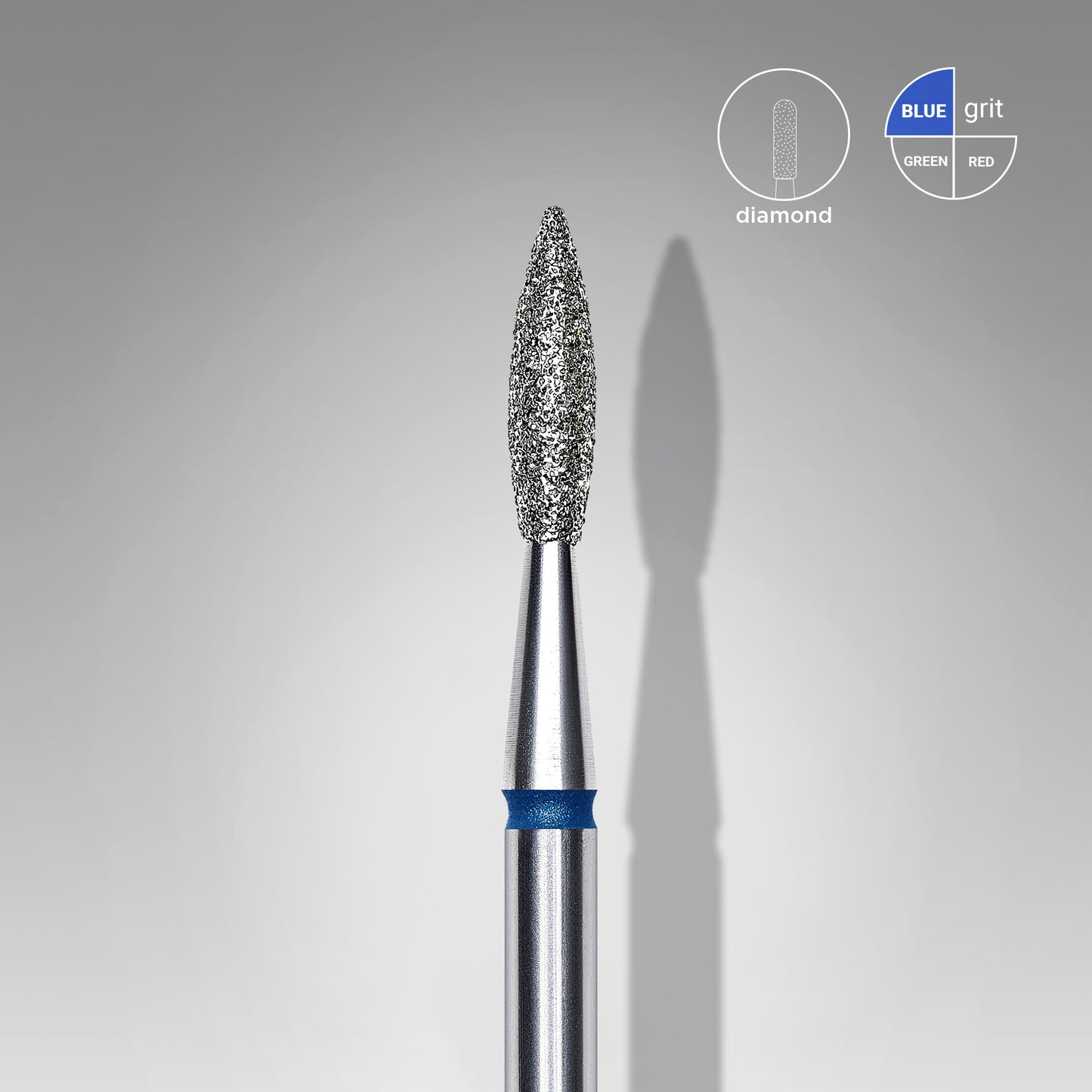 Fraise diamant STALEKS PRO EXPERT flamme pointue bleue 2,1 mm FA11B021/8