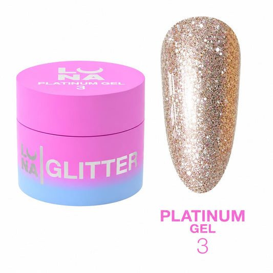 LUNAmoon Platinum Gel №3 Gel Pailleté 5 ml