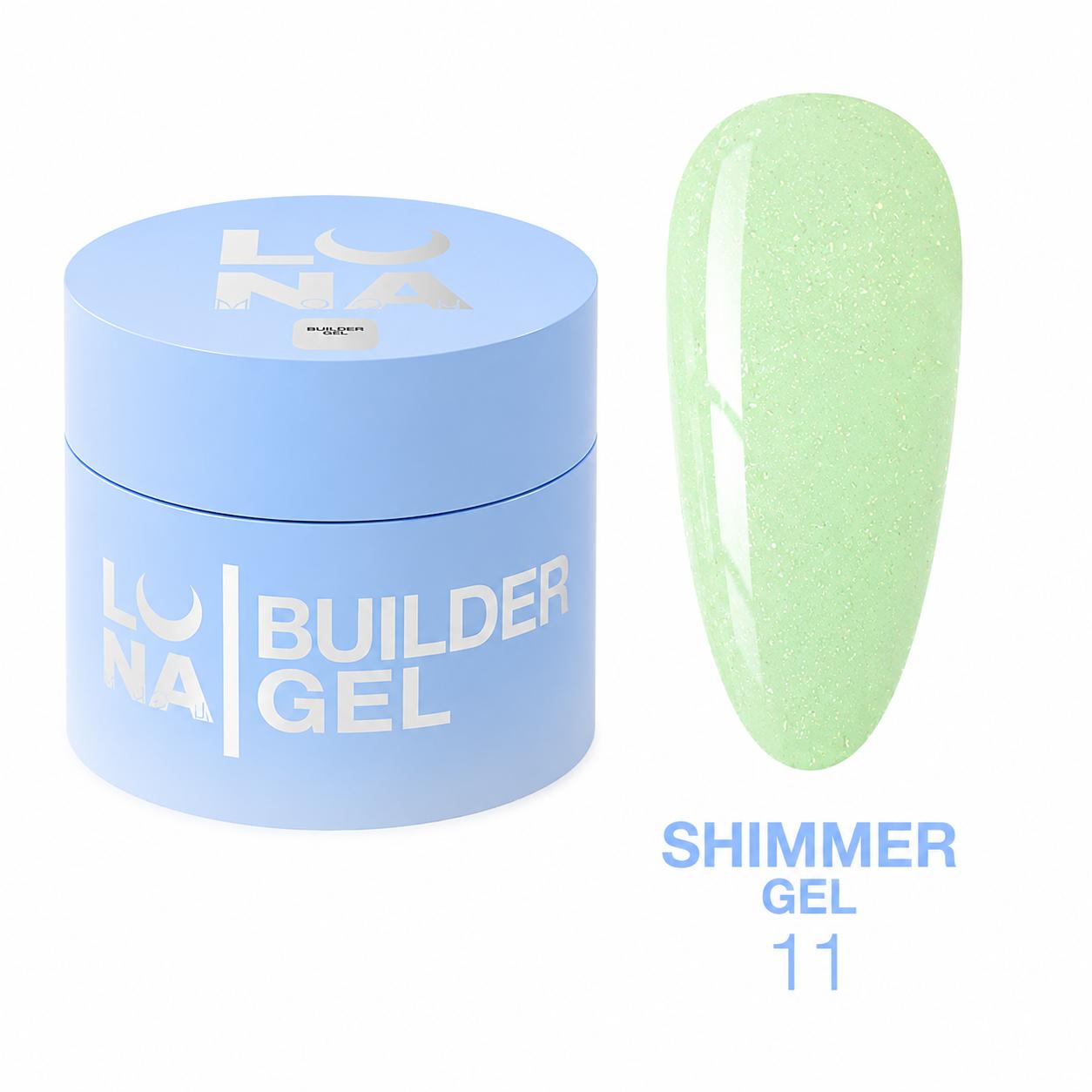 LUNAmoon Shimmer Gel №11 Gel de Construction Scintillant