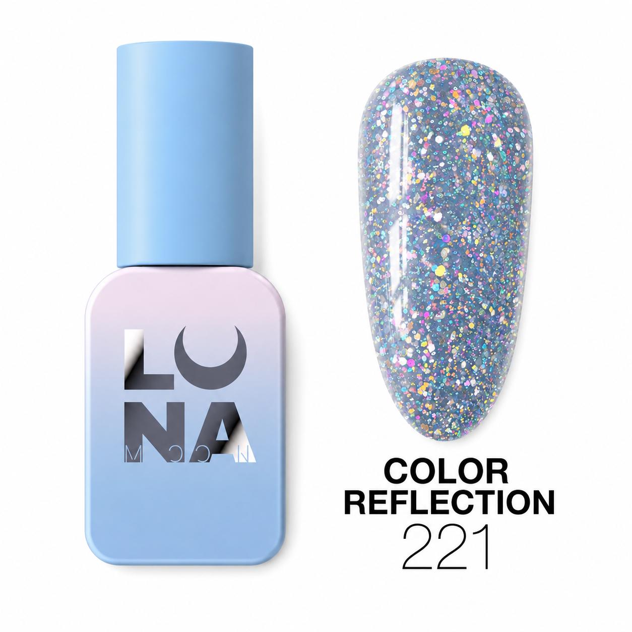 Vernis semi-permanent LUNAmoon  réfléchissant color 221 TPO FREE