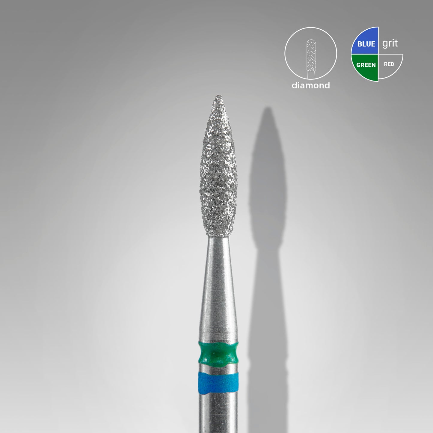 Fraise diamant STALEKS PRO EXPERT DUO flamme pointue 2,1 mm FA11BG021/8