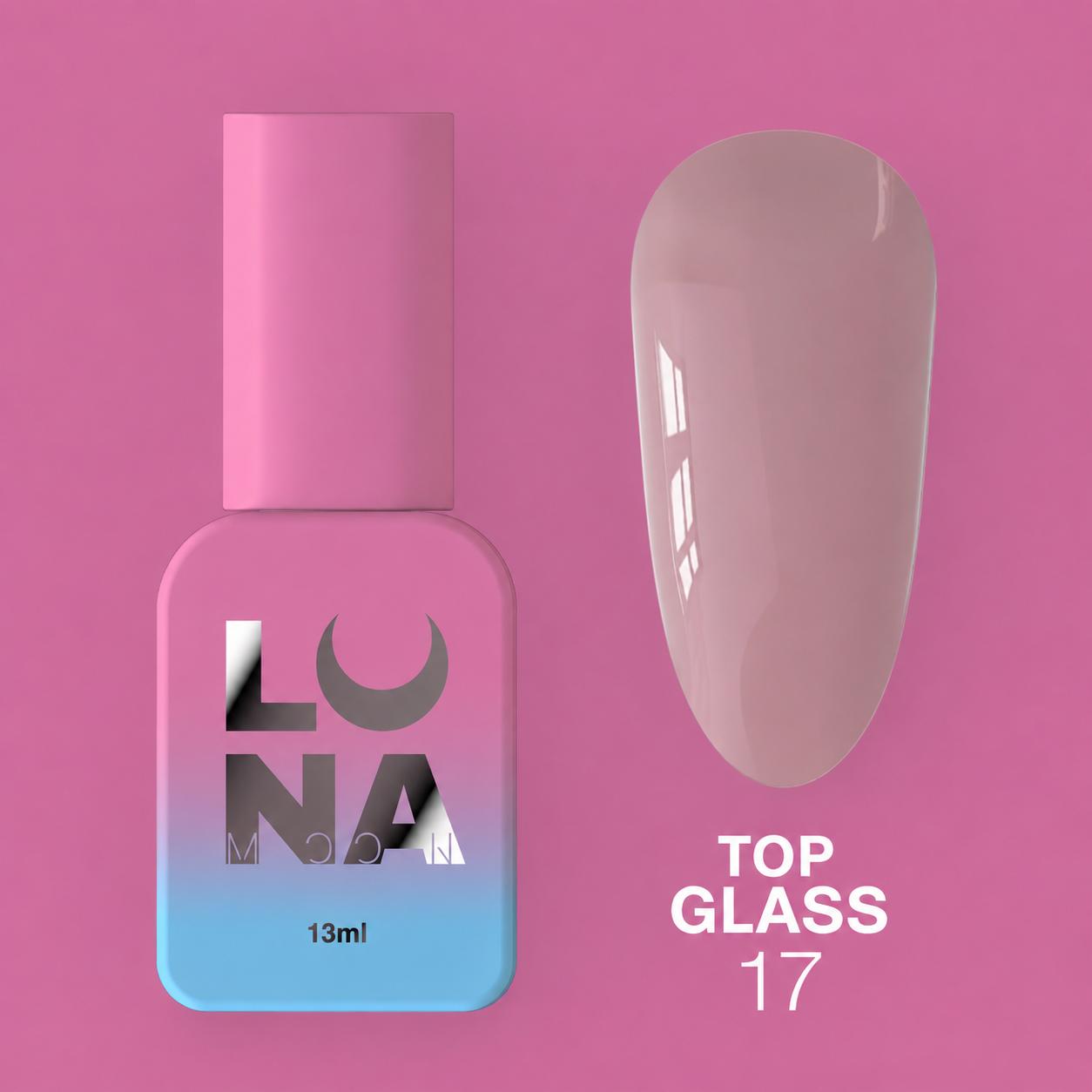 LUNAmoon TOP GLASS 17 Top Coat Coloré Sans Couche Collante