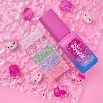 Top pour vernis gel sans couche collante avec confettis LUNAmoon Bonbon Top 13 ml
