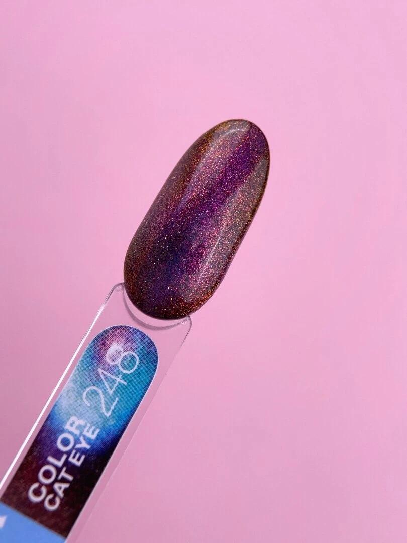 Vernis semi-permanent Cat Eye Color №248 effet œil de chat vitrail TPO FREE