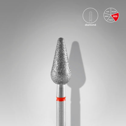 Fraise Diamantée STALEKS PRO EXPERT Poire Arrondie Rouge 5 mm FA101R050/12