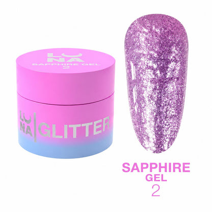 LUNAmoon Sapphire Gel №2 Gel-Pâte Pailleté 5 ml