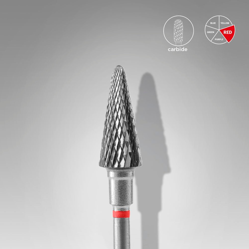 Embout carbure STALEKS PRO EXPERT cône 6 mm rouge FT71R060/14