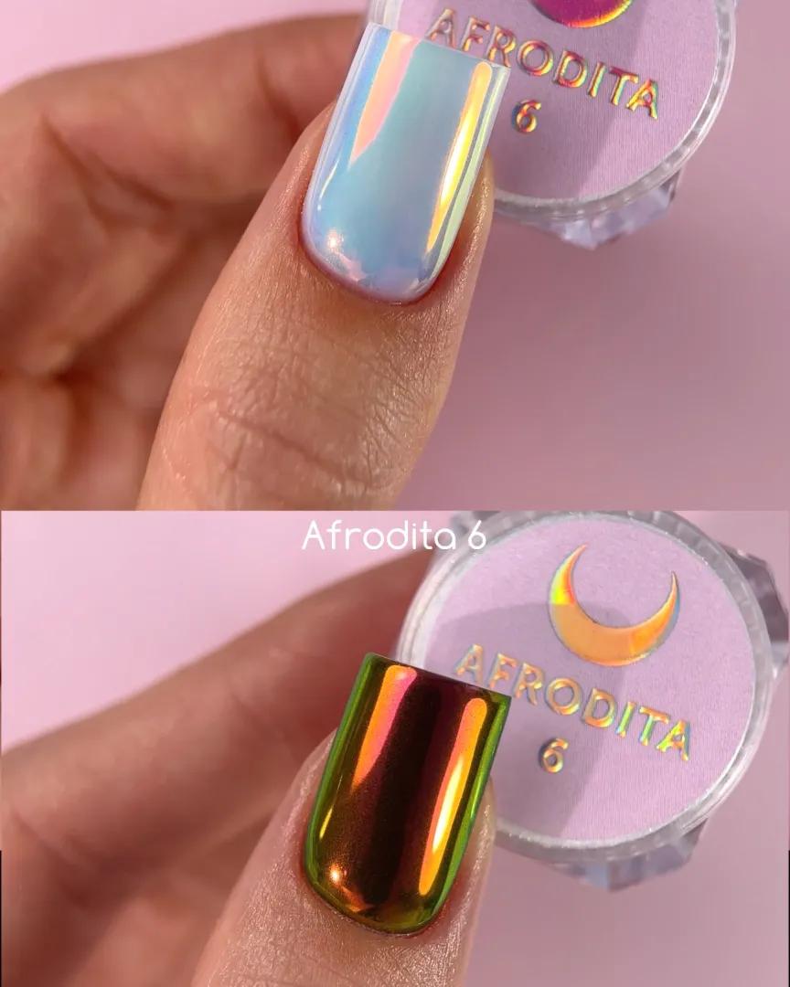 Kit de poudres effet miroir pour ongles LUNAmoon Afrodita – 6 pièces
