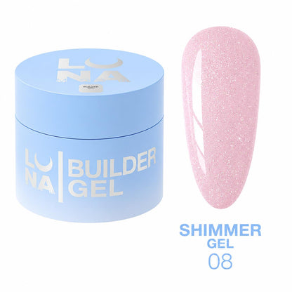 LUNAmoon Shimmer Gel №8 Gel de Construction Scintillant