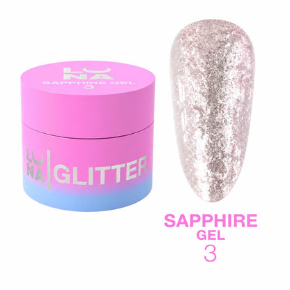 LUNAmoon Sapphire Gel №3 Gel-Pâte Pailleté 5 ml