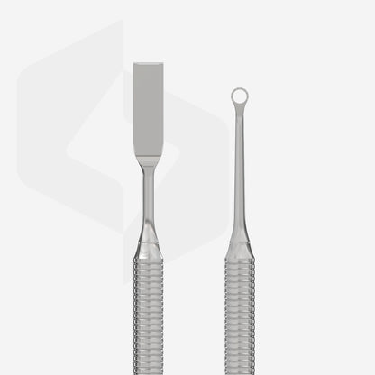 Poussoir manucure STALEKS PRO EXPERT 51 TYPE 1 spatule et anneau PE-51/1