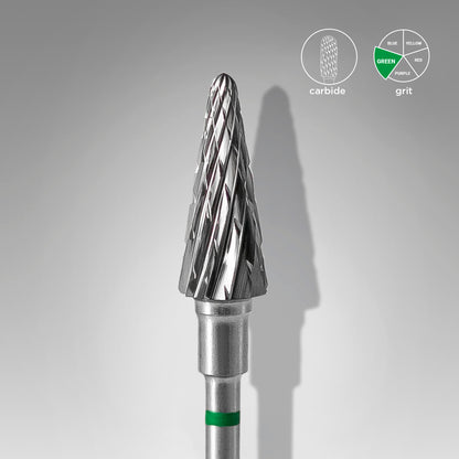 Fraise carbure STALEKS PRO EXPERT cône 6 mm verte FT71G060/14