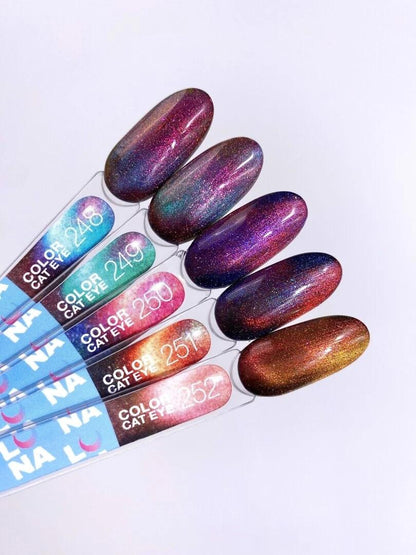 Vernis semi-permanent Cat Eye Color №250 effet œil de chat vitrail TPO FREE