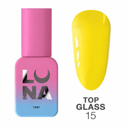 LUNAmoon Top Glass N°15 Top Coat Coloré Sans Résidu 13 ml