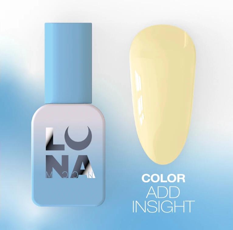 LUNAmoon ADD INSIGHT Color vernis semi-permanent lavande intense avec haute pigmentation, longue tenue et formule TPO FREE.