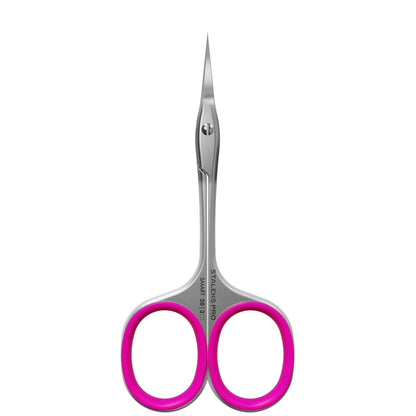 Ciseaux professionnels pour cuticules STALEKS PRO SMART 50 TYPE 3 (avec anneaux roses)