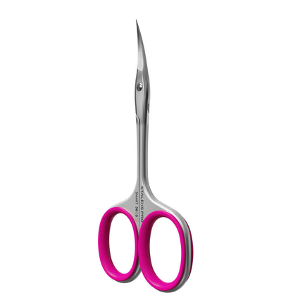 Ciseaux professionnels pour cuticules STALEKS PRO SMART 50 TYPE 3 (avec anneaux roses)