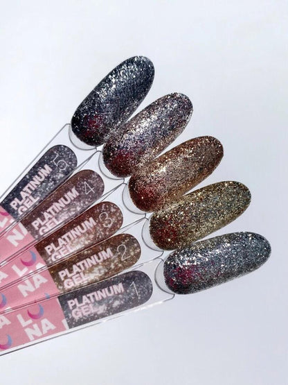 LUNAmoon Platinum Gel №3 Gel Pailleté 5 ml