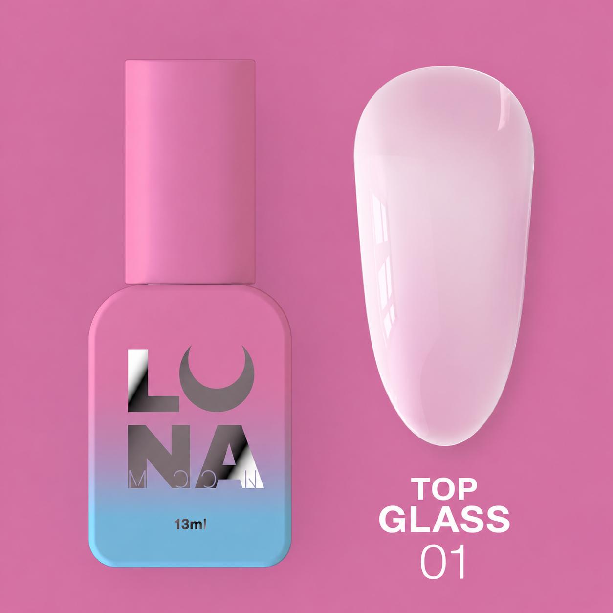 LUNAmoon TOP GLASS 01 Top Coat Coloré  Sans Couche Collante