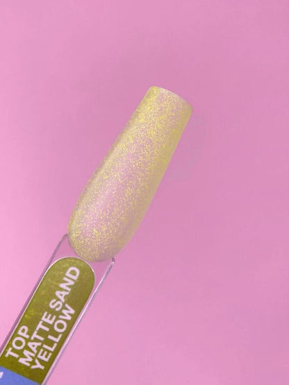 Top mat sans couche collante LUNAmoon Top Matte Sand Yellow 13 ml