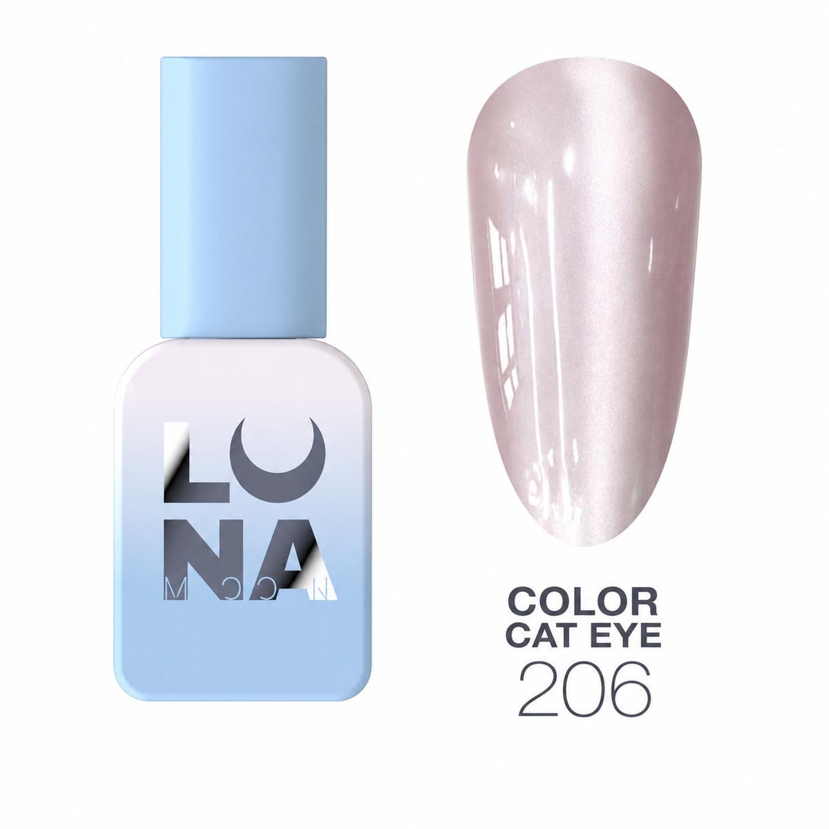 LUNAmoon Color Cat Eye №206 – Vernis semi-permanent magnétique TPO FREE