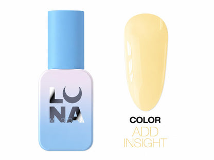 LUNAmoon ADD INSIGHT Color vernis semi-permanent jaune pastel TPO FREE