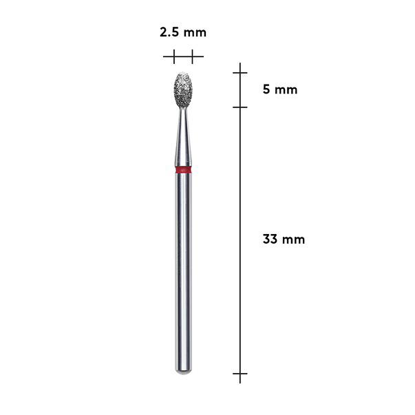 Fraise Diamantée STALEKS EXPERT Olive Rouge 2,5 mm FA130R025/5