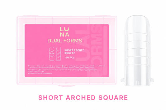LUNAmoon Upper Nail Forms Short Arched Square 120 pcs