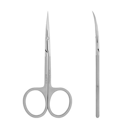Ciseaux professionnels à cuticules STALEKS PRO SMART 10 TYPE 3 SS-10/3 avec lames fines affûtées à la main pour manucure professionnelle.