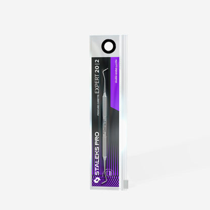 Curette de pédicure STALEKS PRO EXPERT 20 TYPE 2 PE-20/2 à double embout en acier inoxydable