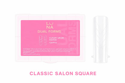 LUNAmoon Upper Nail Forms Classic Salon Square 120 pcs