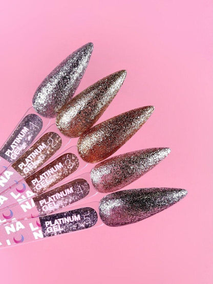LUNAmoon Platinum Gel №4 Gel Pailleté 5 ml