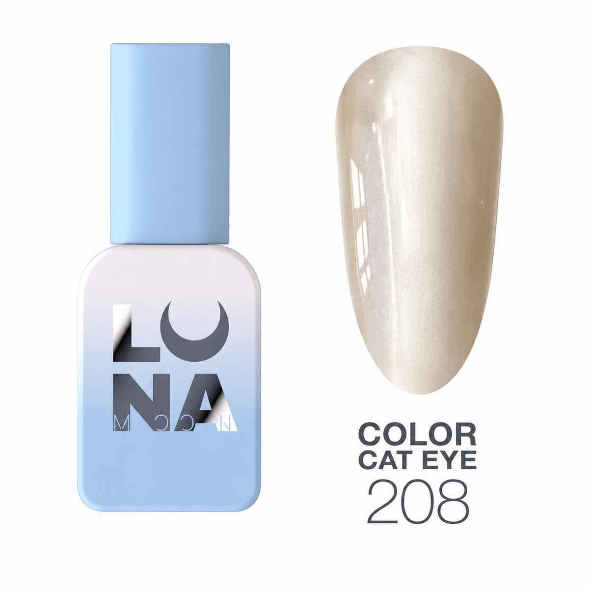 LUNAmoon Color Cat Eye №208 – Vernis magnétique TPO FREE