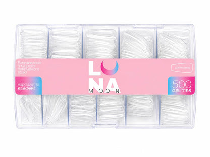 LUNAmoon Gel Tips Coffin Long 500 pcs Capsules Gel