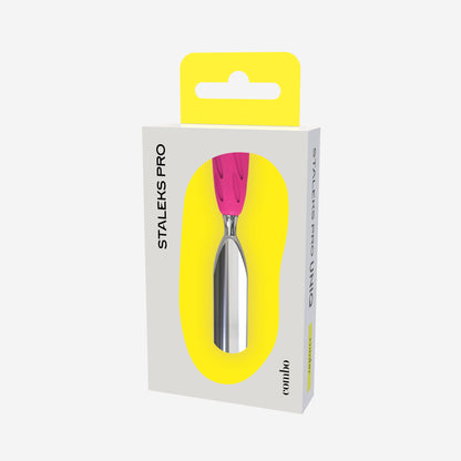 Embout pousse-cuticules large arrondi STALEKS PRO COMBO UNIQ 17 WPPQ-17 en acier inoxydable