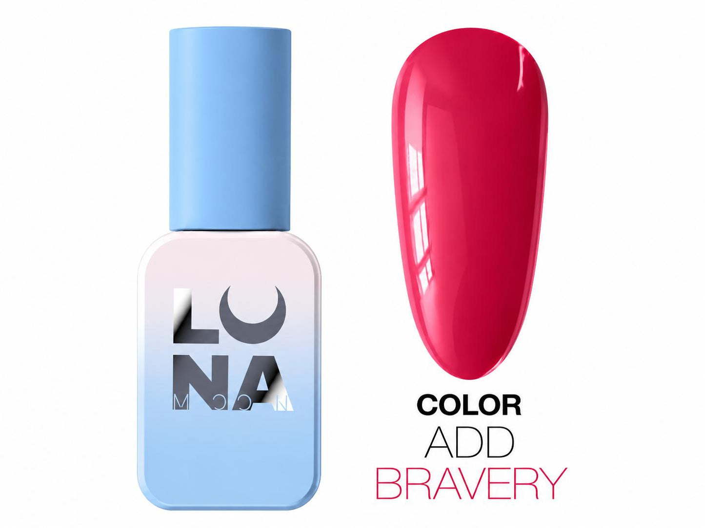 LUNAmoon ADD BRAVERY  Color vernis semi-permanent framboise intense TPO FREE