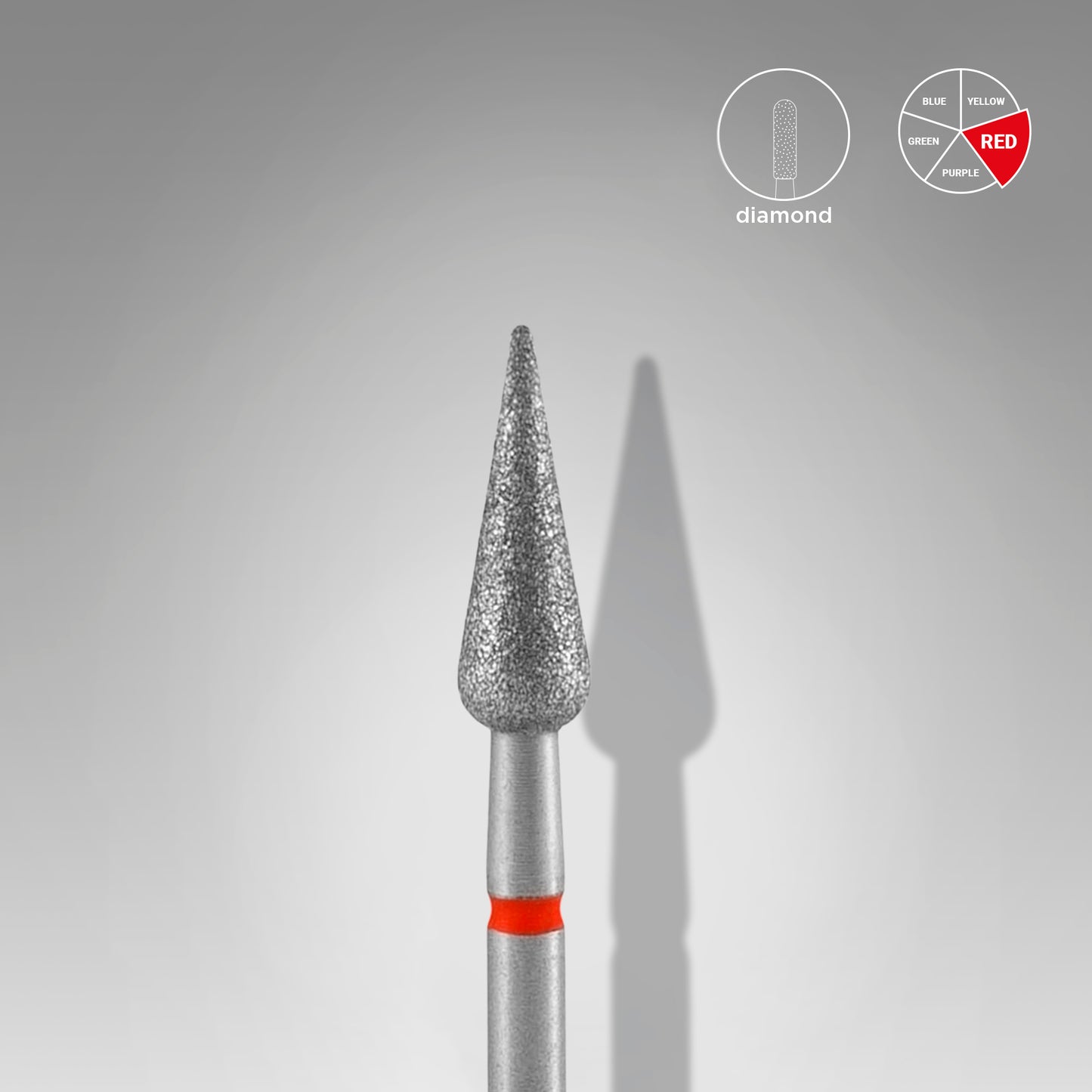Fraise Diamantée STALEKS PRO EXPERT Poire Pointue Rouge 4 mm FA100R040/12